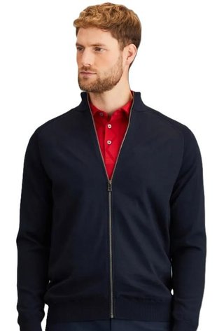 PING Murphy Lined full zip heren trui, navy