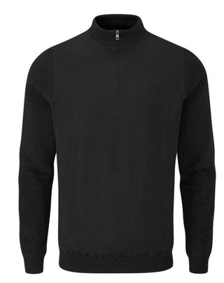 PING Croy Lined Half Zip heren sweater, zwart