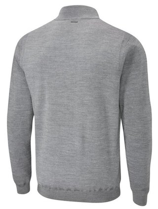 PING Croy Lined Half Zip heren trui, french grey marl