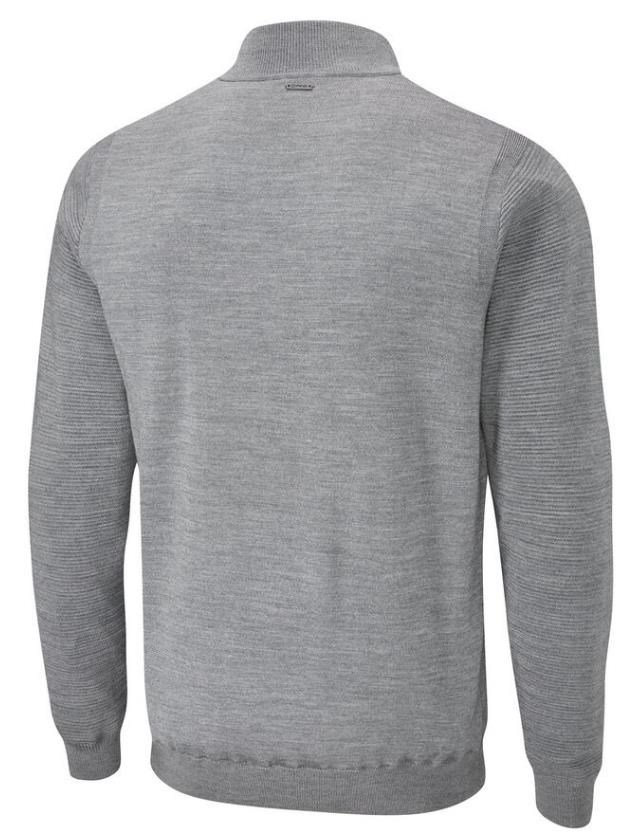 PING Croy Lined Half Zip heren trui, french grey marl