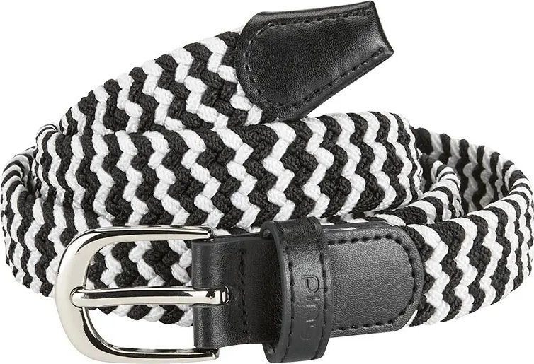 PING Stretch Webbing damesriem, zwart/wit