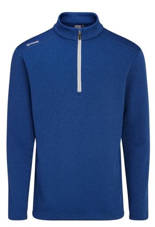 PING Ramsey half zip ribbed fleece heren pullover, inky marl