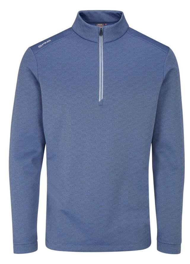 PING Bexton Half Zip Fleece heren sweater, airforce multi