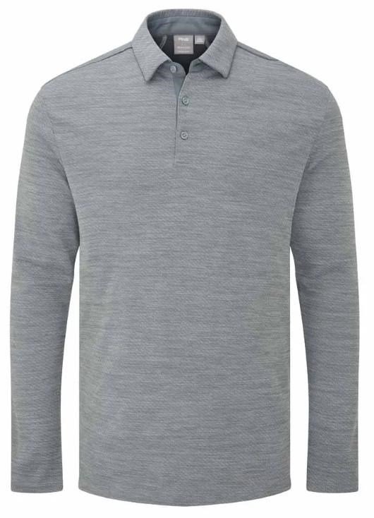 PING Creek lange mouw heren polo, rock melange
