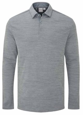 PING Creek lange mouw heren polo, rock melange