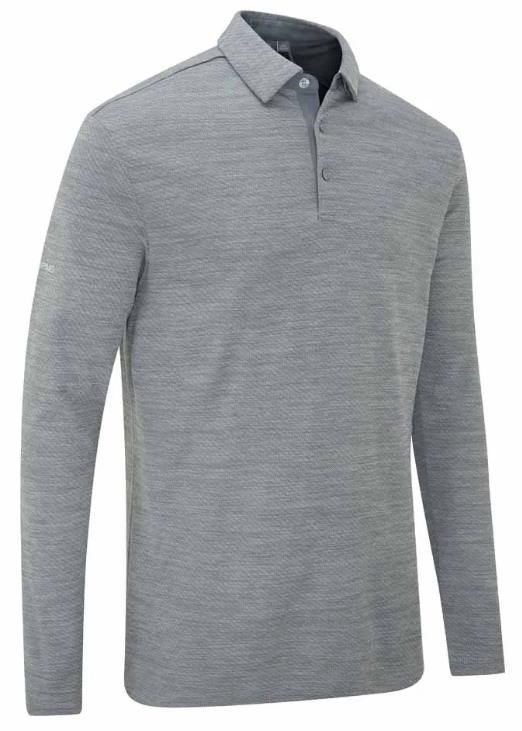 PING Creek lange mouw heren polo, rock melange