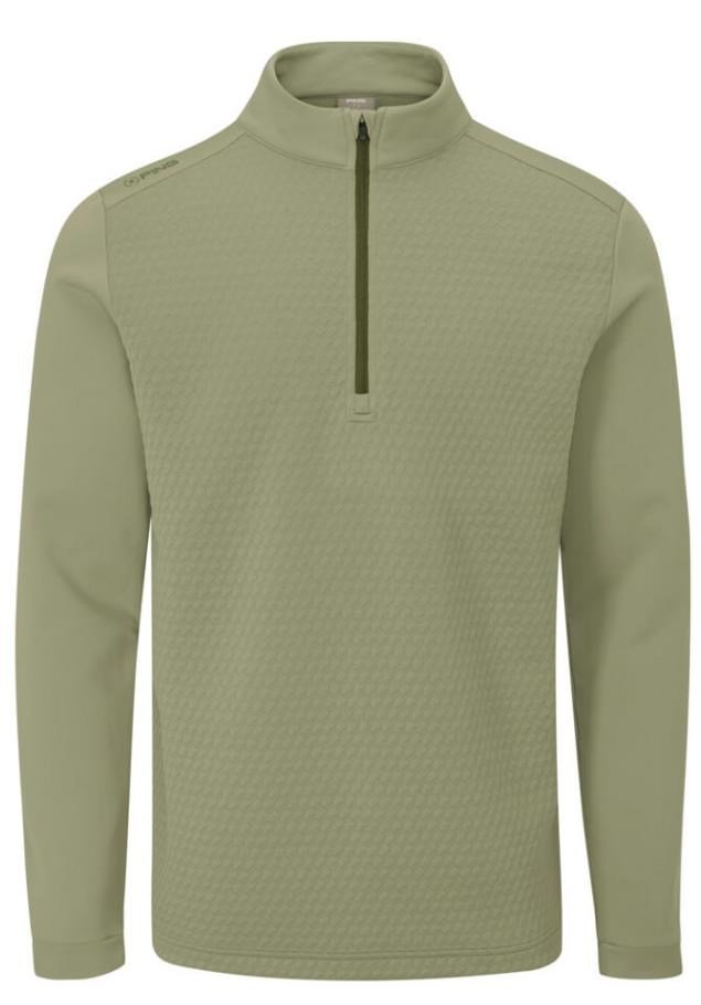 PING Nolan Quarter Zip Fleece heren sweater, lichen