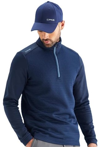 PING Nolan Quarter Zip Fleece heren sweatshirt, navy