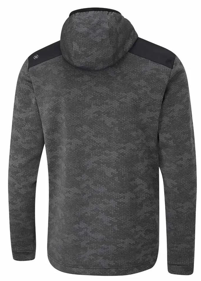 PING Nexa Hooded half zip fleece heren sweater, zwart