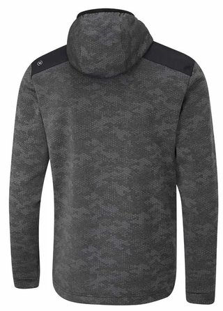 PING Nexa Hooded half zip fleece heren sweater, zwart