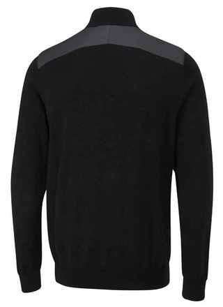 PING Connell Hybrid quarter-zip heren trui, zwart