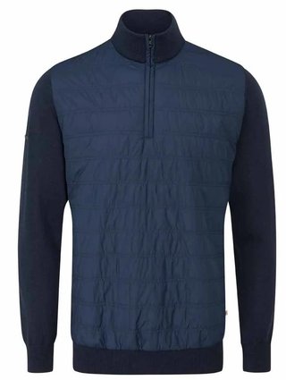PING Connell Hybrid quarter-zip heren trui, navy