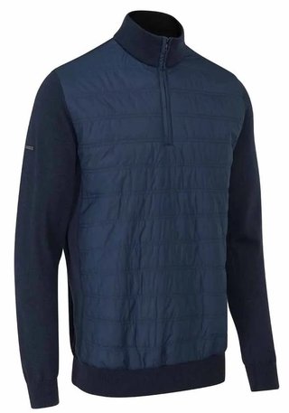 PING Connell Hybrid quarter-zip heren trui, navy
