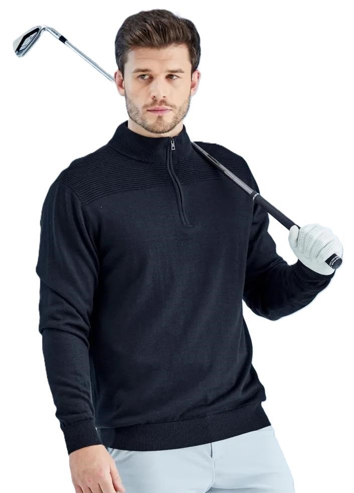 PING Dorset Quarter zip heren trui, navy