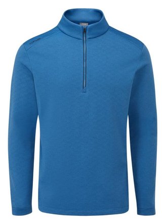 PING Bexton Half Zip Fleece heren sweater, tidal blue multi
