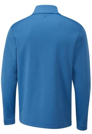 PING Bexton Half Zip Fleece heren sweater, tidal blue multi