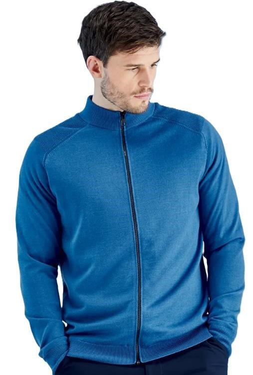PING Murphy Lined full zip heren trui, tidal blue