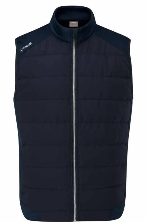 PING Aiden Hybrid fleece heren vest, navy