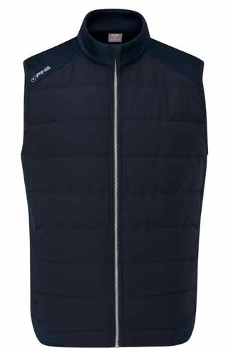 PING Aiden Hybrid fleece heren vest, navy