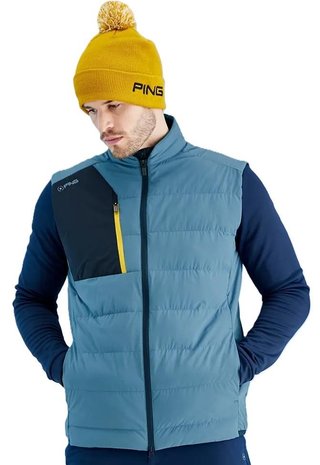PING Norse Cocoon insulated PrimaLoft® heren vest, blue fusion/navy