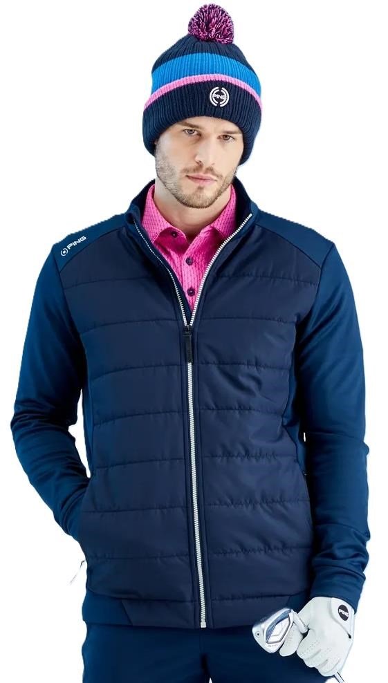 PING Aiden Hybrid fleece heren jack, navy