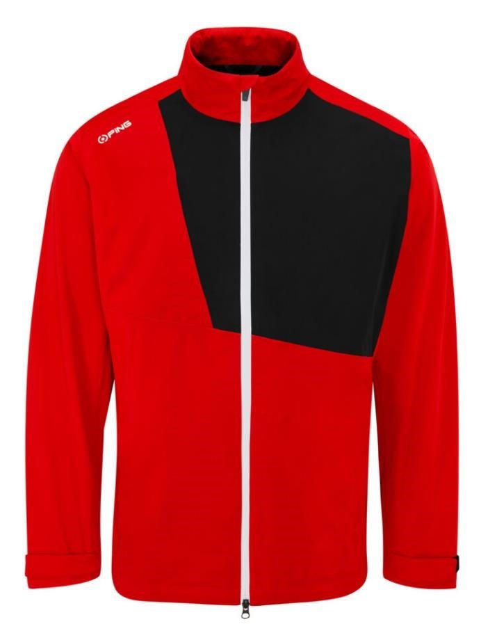 PING Impervious Waterproof heren jack, classic red/black