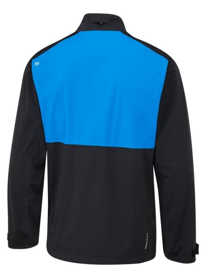PING Impervious Waterproof heren jack, black/brilliant blue
