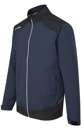 PING AquaDrive Waterproof heren jack, oxford blue/zwart