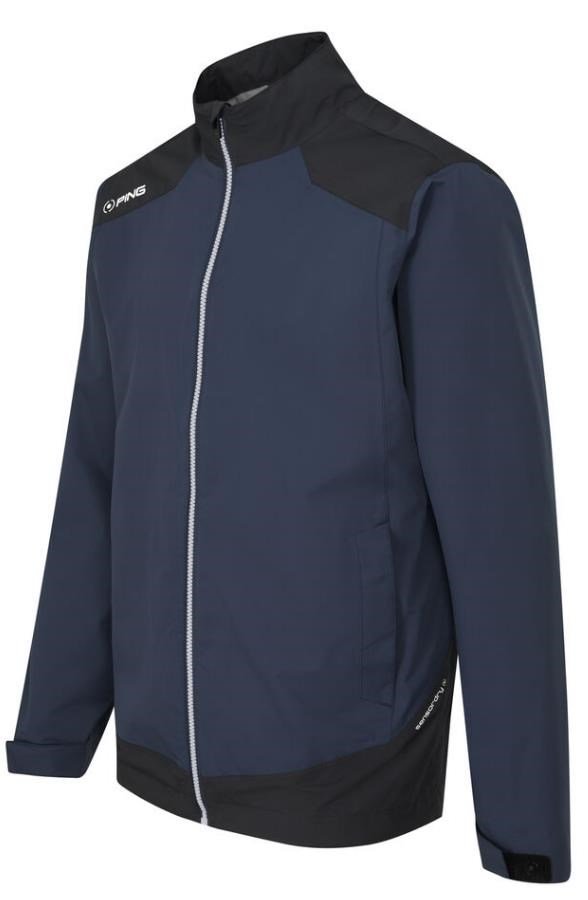 PING AquaDrive Waterproof heren jack, oxford blue/zwart