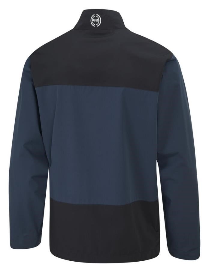 PING AquaDrive Waterproof heren jack, oxford blue/zwart