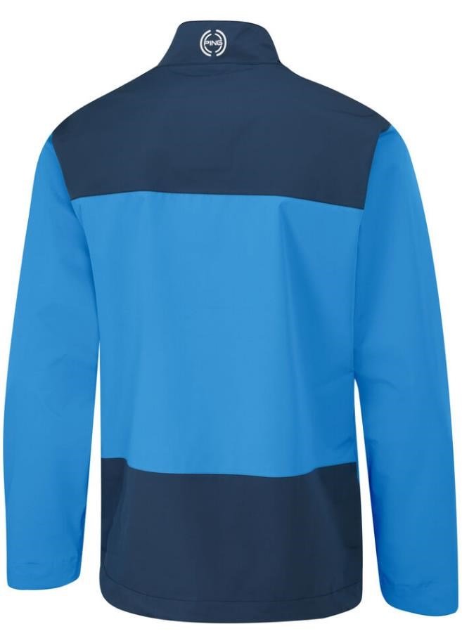 PING AquaDrive Waterproof heren jack, brilliant blue/oxford blue