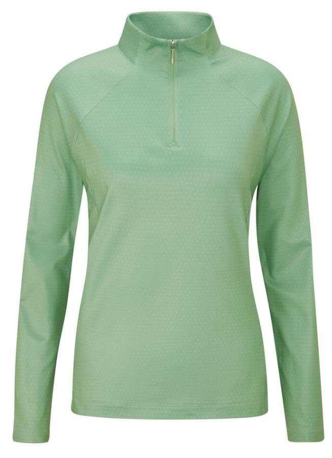 PING Jasmine Printed dames top met lange mouwen, eucalyptus multi