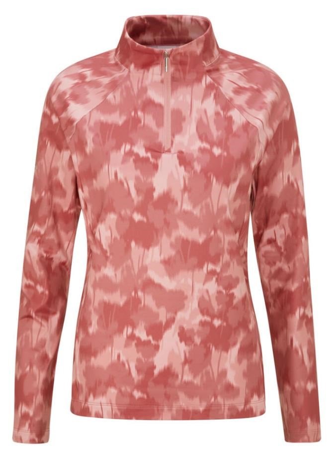 PING Jasmine Printed Long Sleeve dames top, rose multi