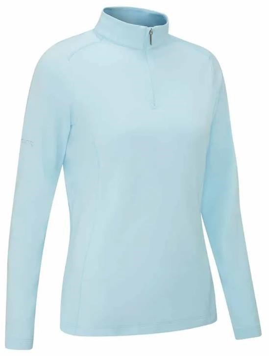 PING Aveline Half Zip dames sweater met lange mouwen, crystal blue
