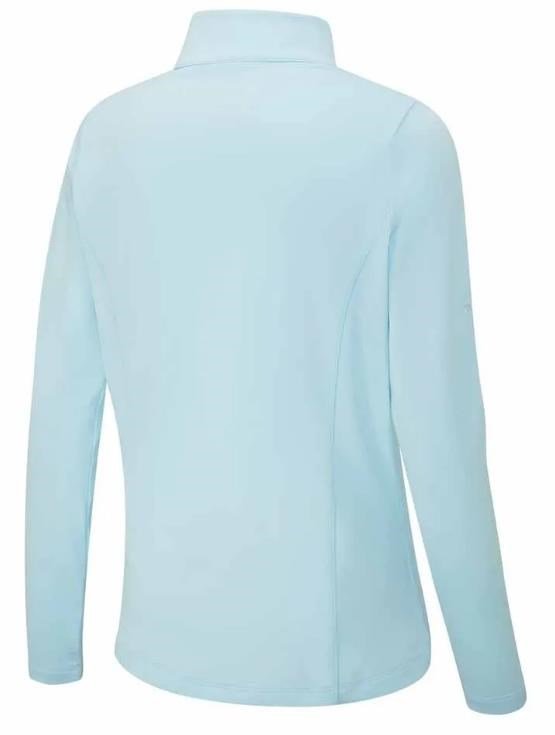 PING Aveline Half Zip dames sweater met lange mouwen, crystal blue