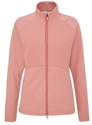 PING Catherine Full Zip Fleece dames sweater, gedempte roze