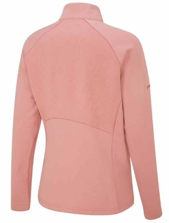 PING Catherine Full Zip Fleece dames sweater, gedempte roze