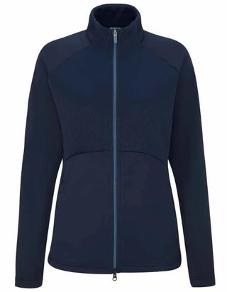 PING Catherine Full Zip Fleece dames sweater, navy