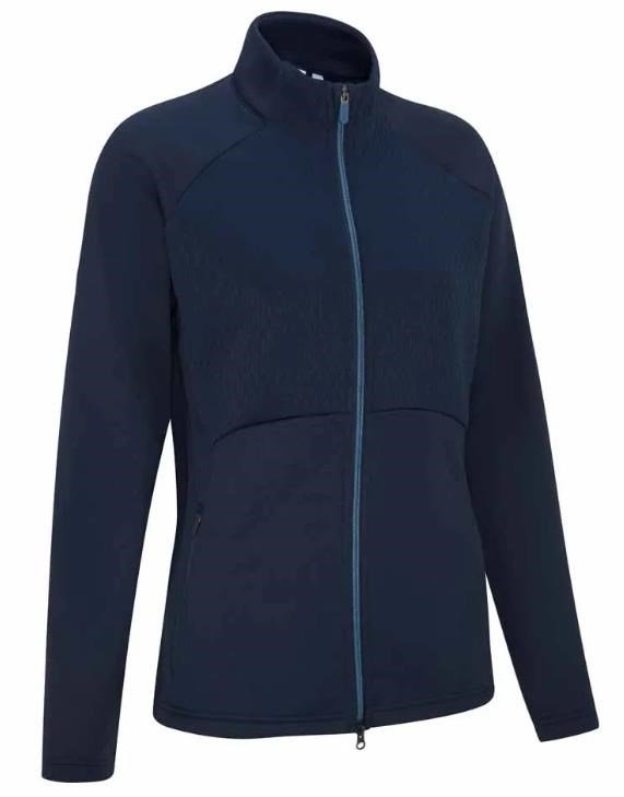 PING Catherine Full Zip Fleece dames sweater, navy