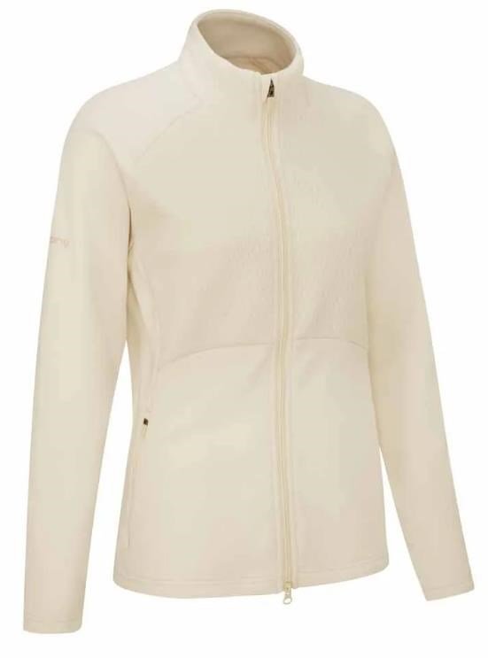 PING Catherine Full Zip Fleece dames sweater, chalk