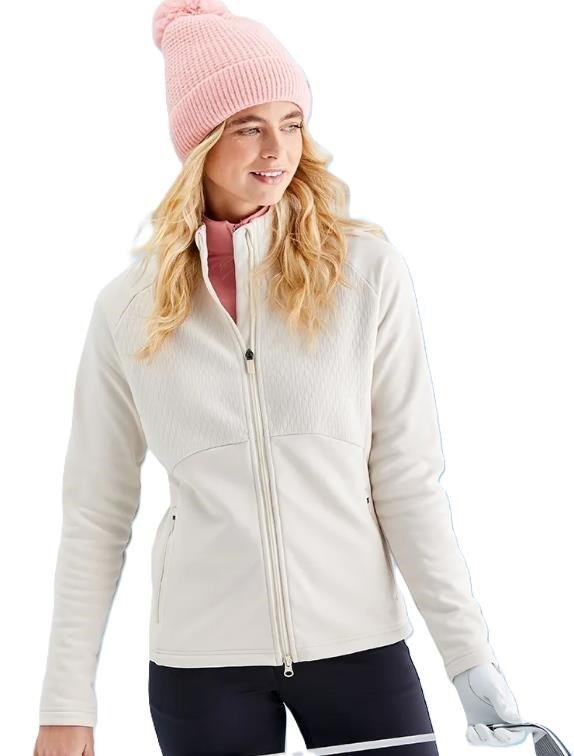PING Catherine Full Zip Fleece dames sweater, chalk