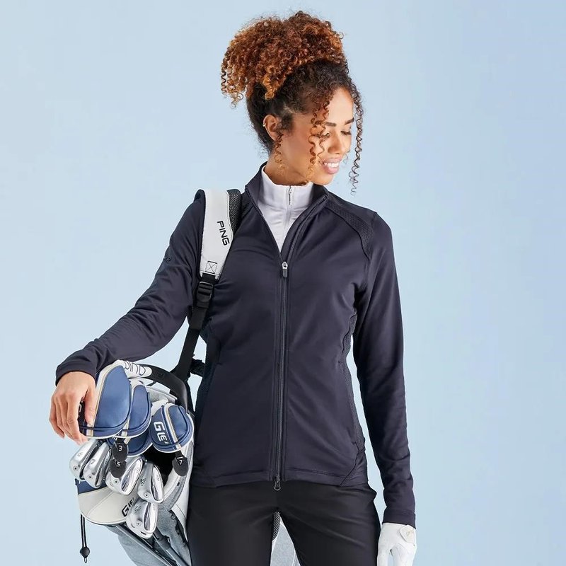 PING Eda Lightweight Full Zip dames jack, zwart