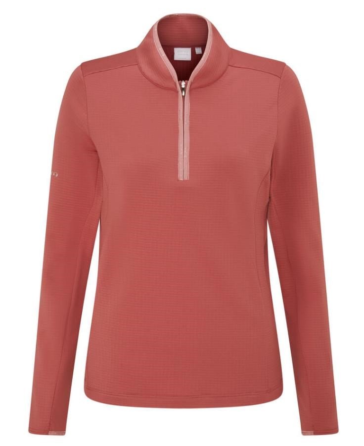 PING Abigale Performance Fleece dames sweatshirt, rose