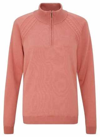 PING Melodie Half-zip lined dames sweater, gedempte roze