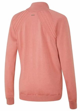 PING Melodie Half-zip lined dames sweater, gedempte roze