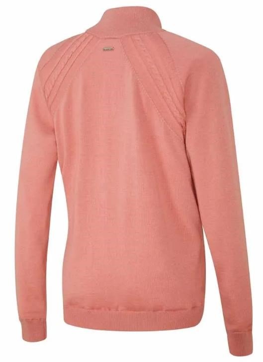 PING Melodie Half-zip lined dames sweater, gedempte roze
