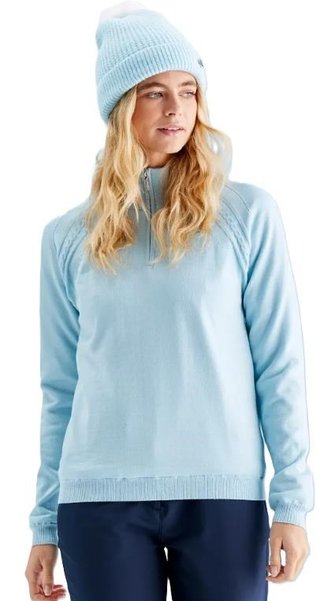 PING Melodie Half-zip lined dames sweater gevoerd, opal