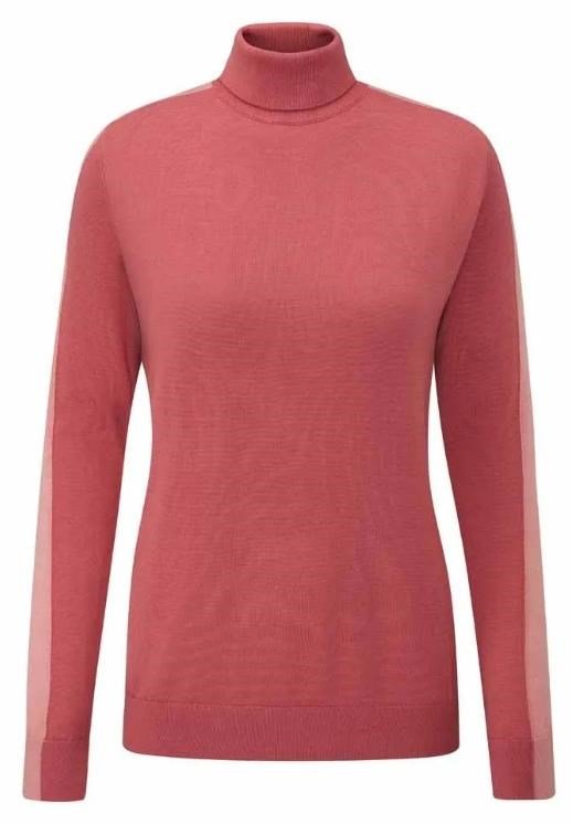 PING Lockett Roll neck dames trui, rose/gedempte roze