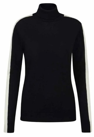 PING Lockett Roll neck dames trui, zwart/chalk