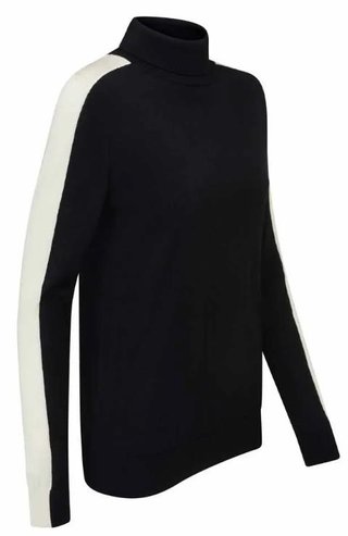 PING Lockett Roll neck dames trui, zwart/chalk